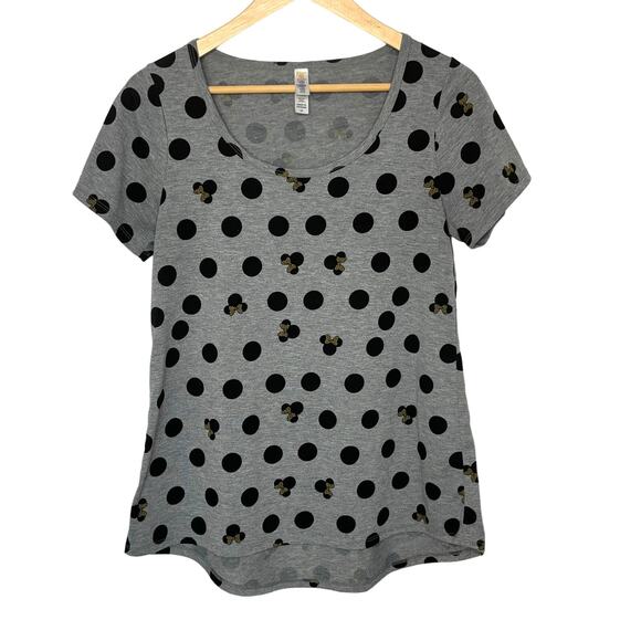 LulaRoe Womens XS Disney Minnie Mouse Polka Dot Tunic Tee Vacation Minnie Fans - Picture 1 of 8